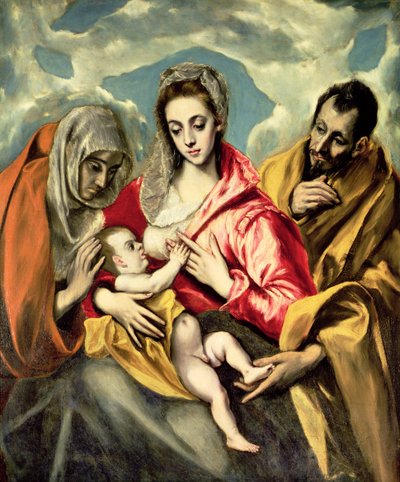 Virgin and Child with SS. Anne and Joseph, 1587-96 by El Greco